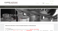 Desktop Screenshot of coffee-hotline.de